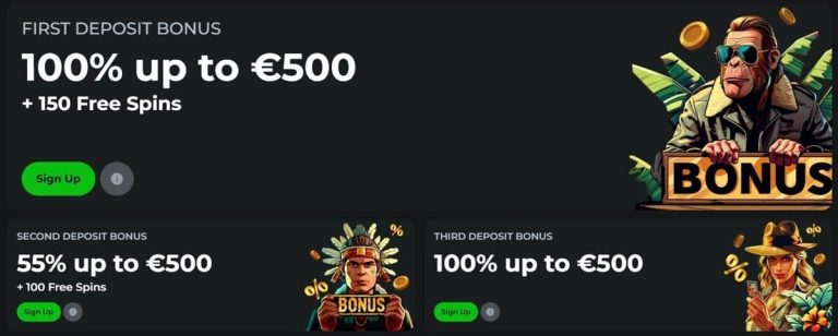 Jackpot Raider Casino bonus bienvenue